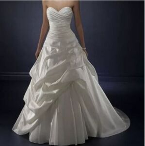 Mori Lee By Madeline Gardner Strapless Wedding Dress Sz 8